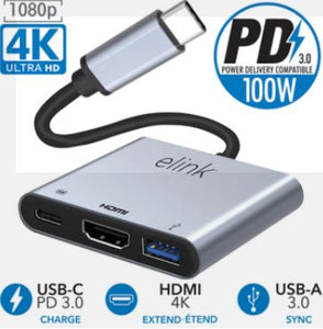 Typc-C Hub - USB-C/HDMI/USB-A