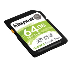 Kingston Canvas Select Plus 64 GB Class 10/UHS-I (U1) V10 SDXC