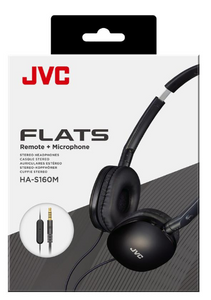 JVC FLATS, lightweight foldable on-ear headphones with remote & mic