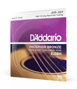 D'Addario EJ38H - Phosphor Bronze High-Strung/Nashville Tuning 10-27