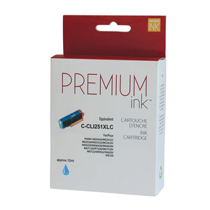 Premium Ink replacement for Canon CLI-251XL Cyan