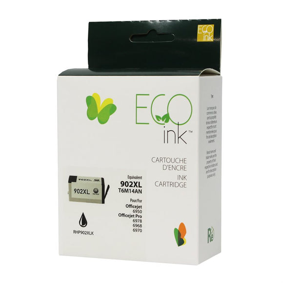 ECOink Remanufactured ink Replacement for HP 902XL Black