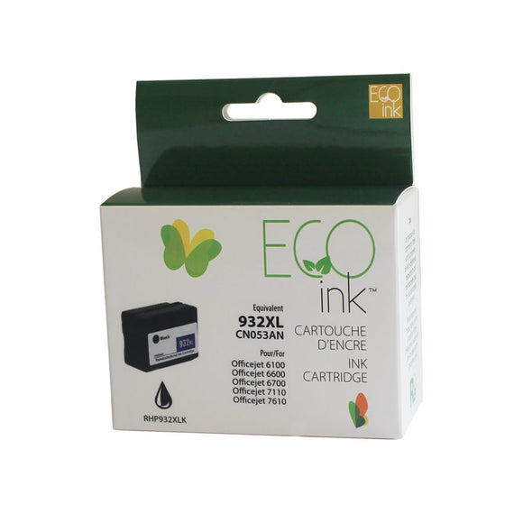 ECOink Remanufactured ink Replacement for HP 932XL black