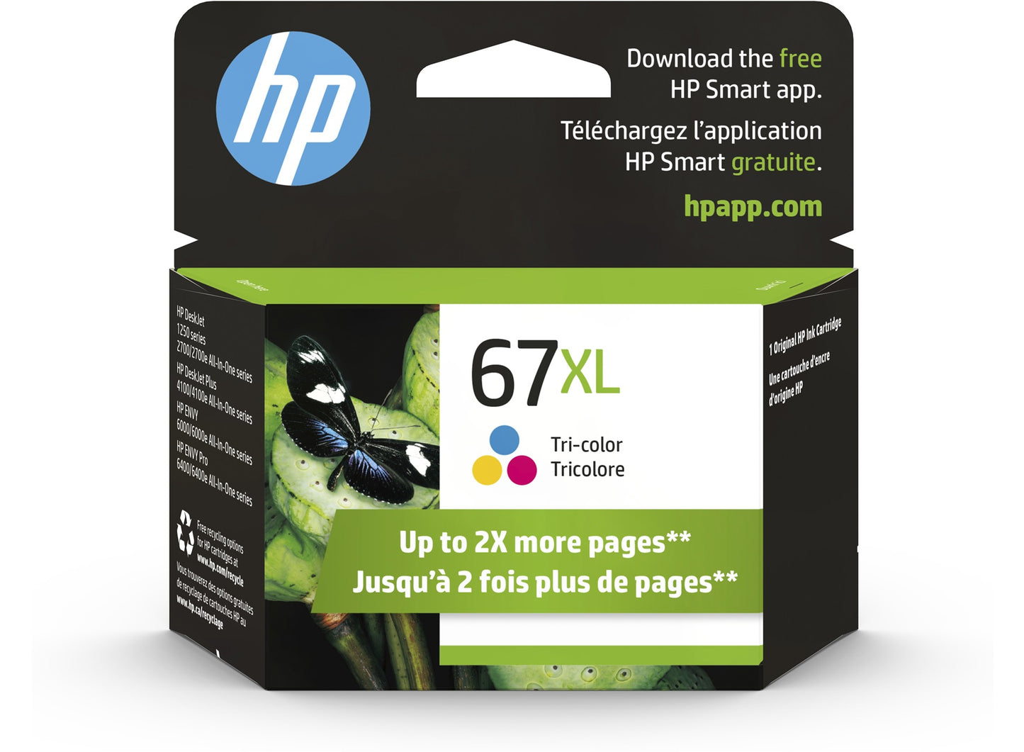 HP 67XL Tri-Colour Original Ink Cartridge (3YM58AN)