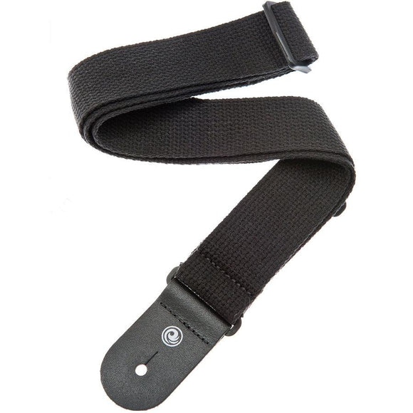 D'Addario Cotton Guitar Strap Black - Perth PC