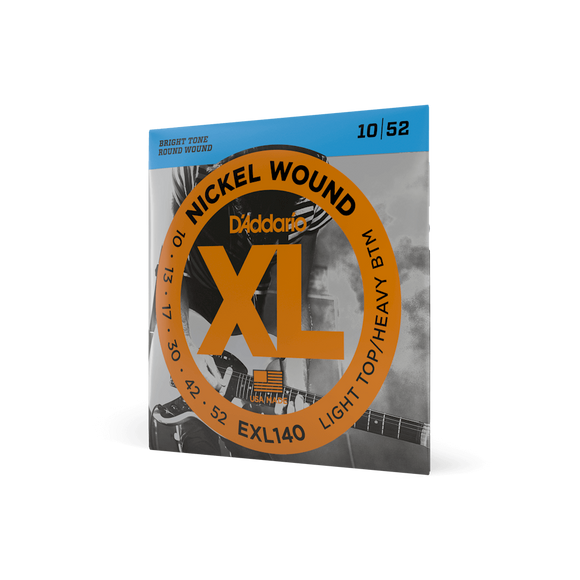 D'Addario EXL140 Nickel Wound Electric Guitar Strings, Light Top/Heavy Bottom 10-52